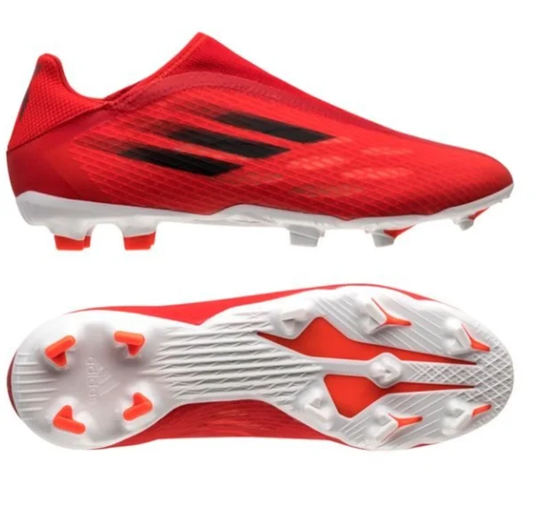 Boutique Tout neuf 🛒 Football Homme Adidas Chaussures De Football Adidas X Speedflow.3 Laceless Fg ROUGE ⌛ 5