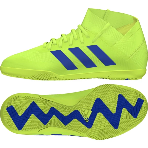 Promo ❤️ Football Garçon Adidas Chaussures De Football Enfant Adidas Nemeziz Tango 18.3 In JAUNE 🛒 prix pas cher 7